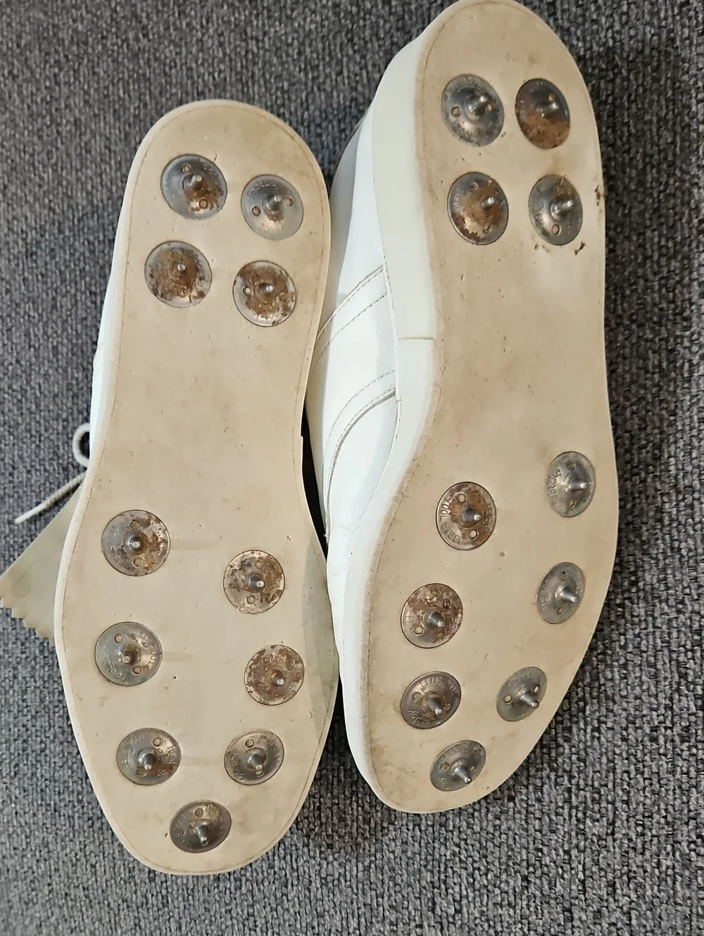 FootJoy White Leather Kiltie Lace-Up Loafers with Gold Accent